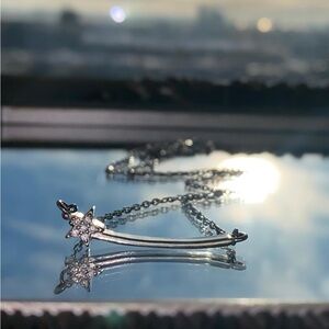 silver shooting star necklace